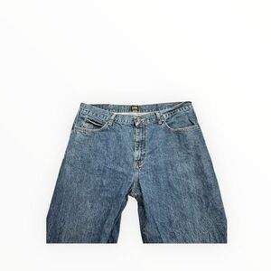 Lee Mens Relaxed Fit Medium Wash Denim Jeans Straight Leg Blue 40X28